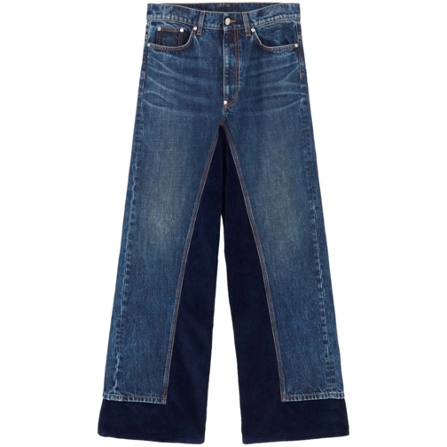 Stella McCartney Blue Paneled Straight-Leg Denim Pants Blue Jeans