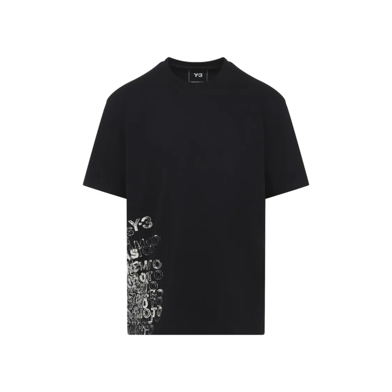 Y-3 T-shirt Kr2223 Graphic Print T-Shirt With Classic Crew Nec Black