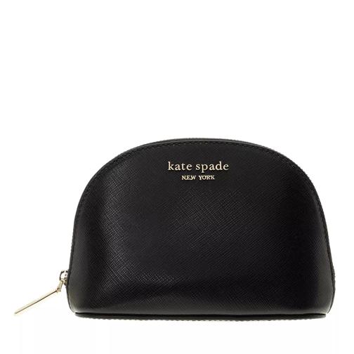 Kate Spade New York Spencer Saffiano Leather Small Dome Cosmetic Black Make-Up Täschchen