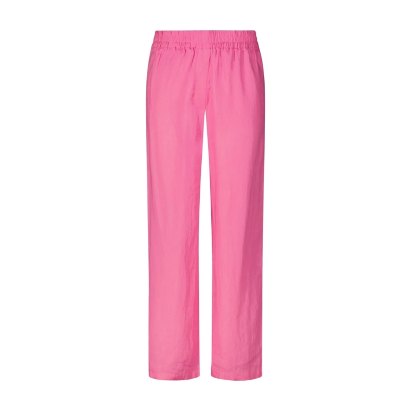 Emily can den Bergh Freizeithose Weite Leinenhose Pink