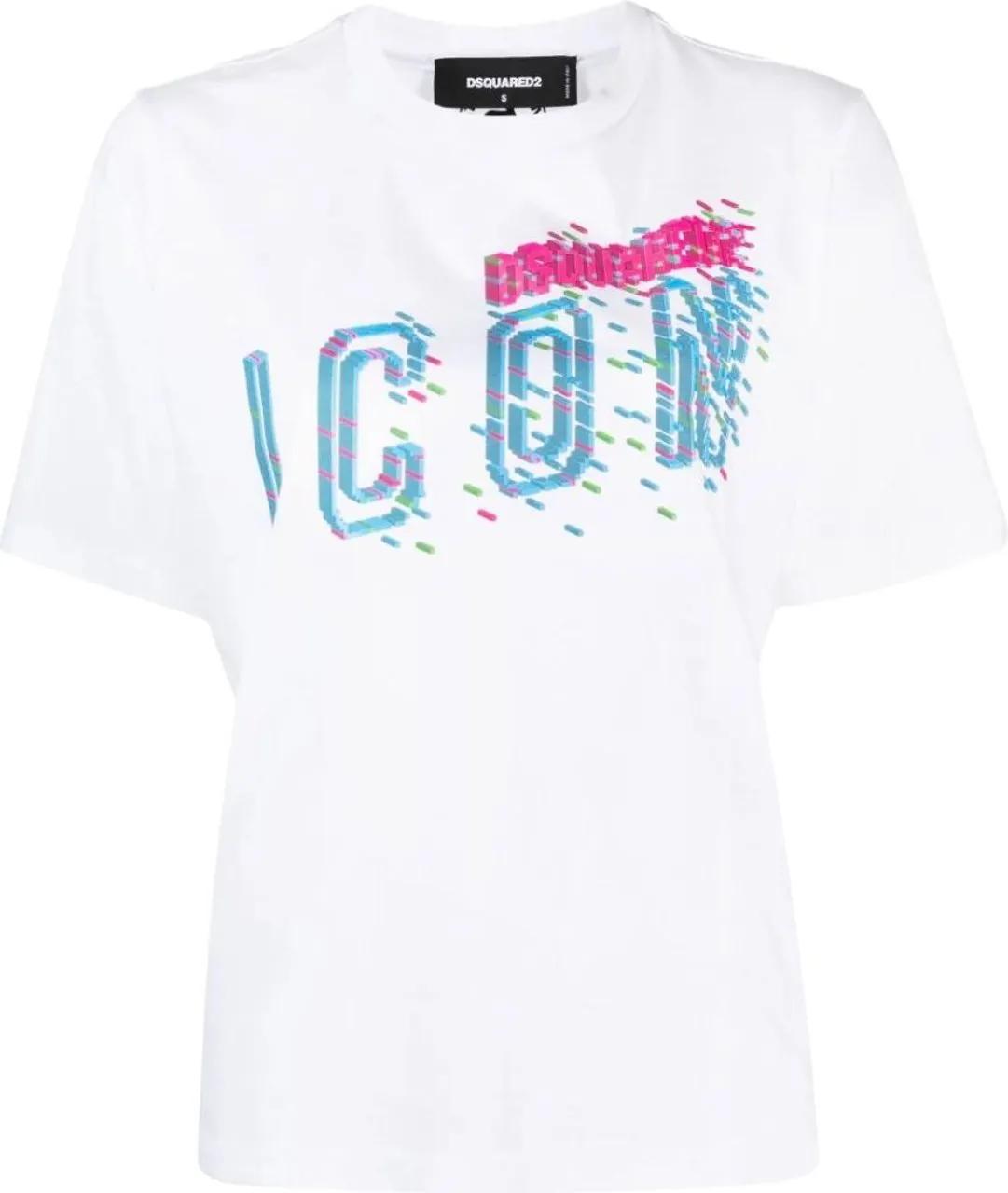 Thumbnail - Dsquared2 - Icon Print Logo T-shirt - Größe M - weiß