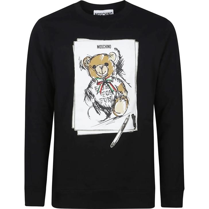 Moschino Teddy Bear Print Sweatshirt Black schwarz