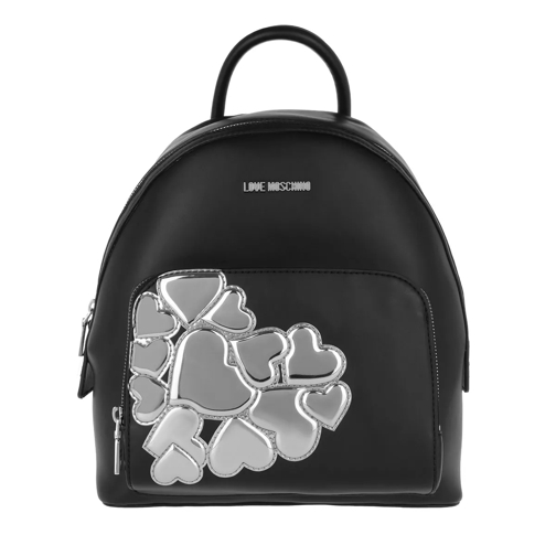 Love Moschino Backpack Metalic Heart Argento Backpack