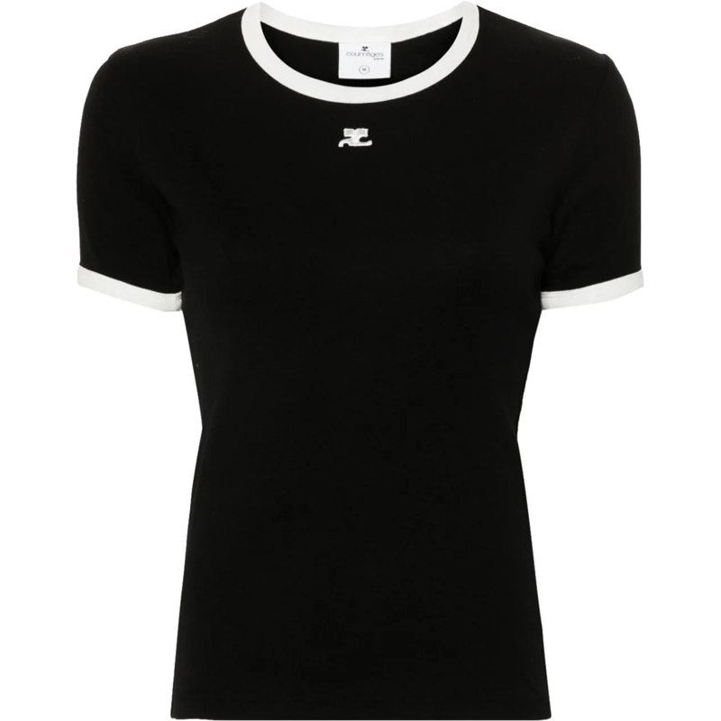 Courrèges T-shirt T-Shirts And Polos Black schwarz