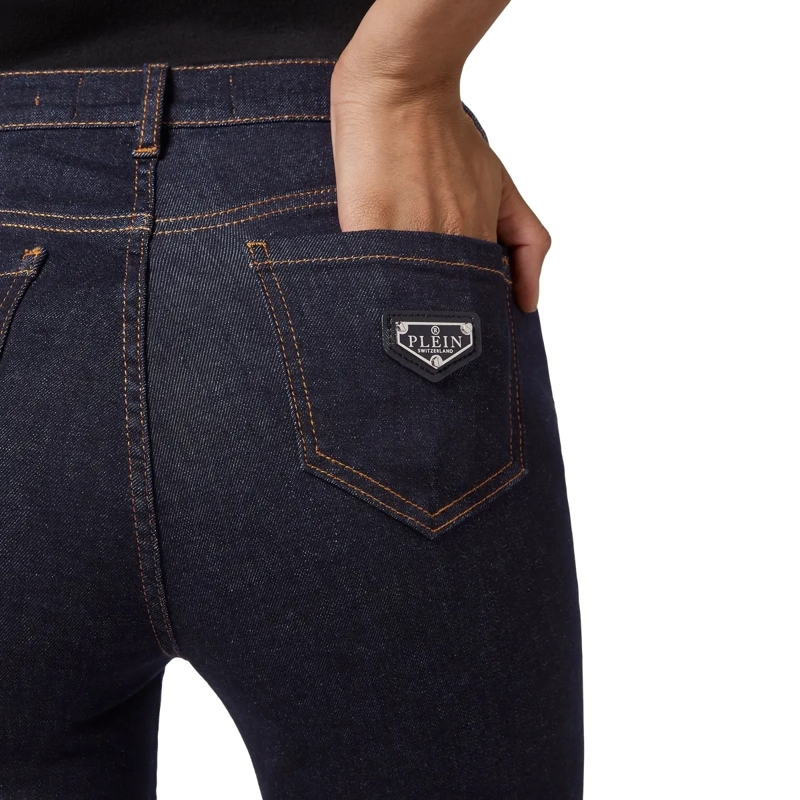 Philipp Plein Skinny-Leg-Jeans Jeggings dunkel-blau(Image 3)