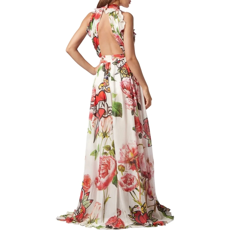 Philipp Plein Maxikleid Kleid Love weiss(Image 2)