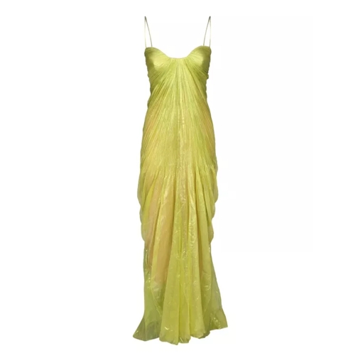 Maria Lucia Hohan Mousseline Silk Dress Yellow 