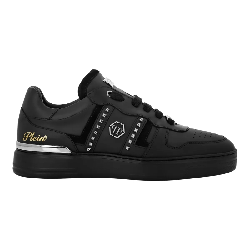 Philipp Plein Low-Top-Sneaker Lo-Top Turnschuhe Mit Nieten Verziert schwarz