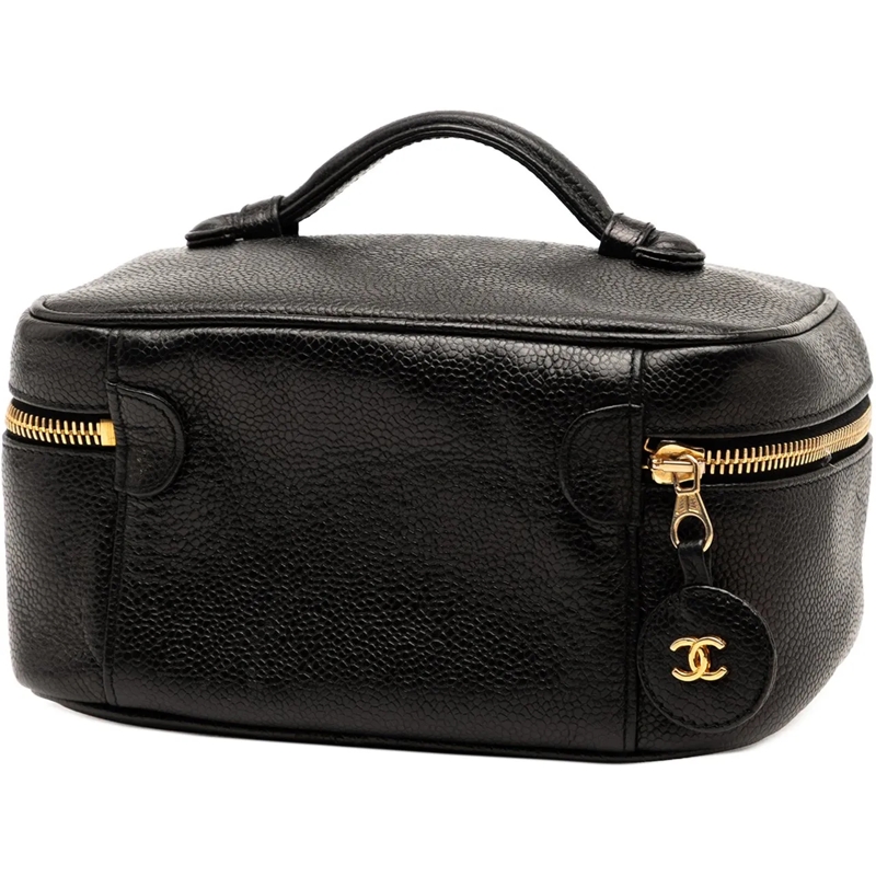Chanel Necessaire CC Caviar Vanity Bag schwarz
