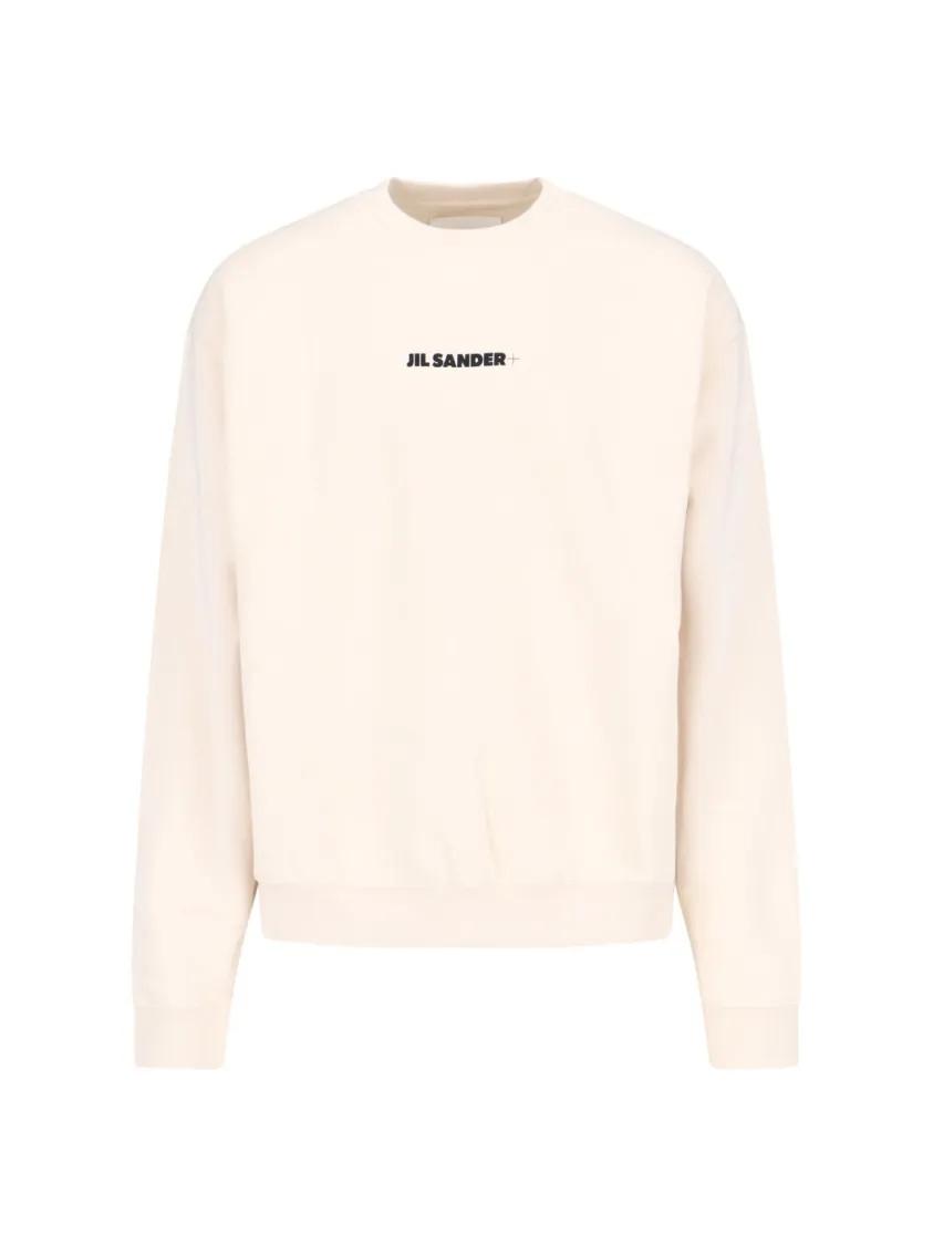 Thumbnail - Jil Sander - Logo Crewneck Sweatshirt – Cream - Größe L - beige