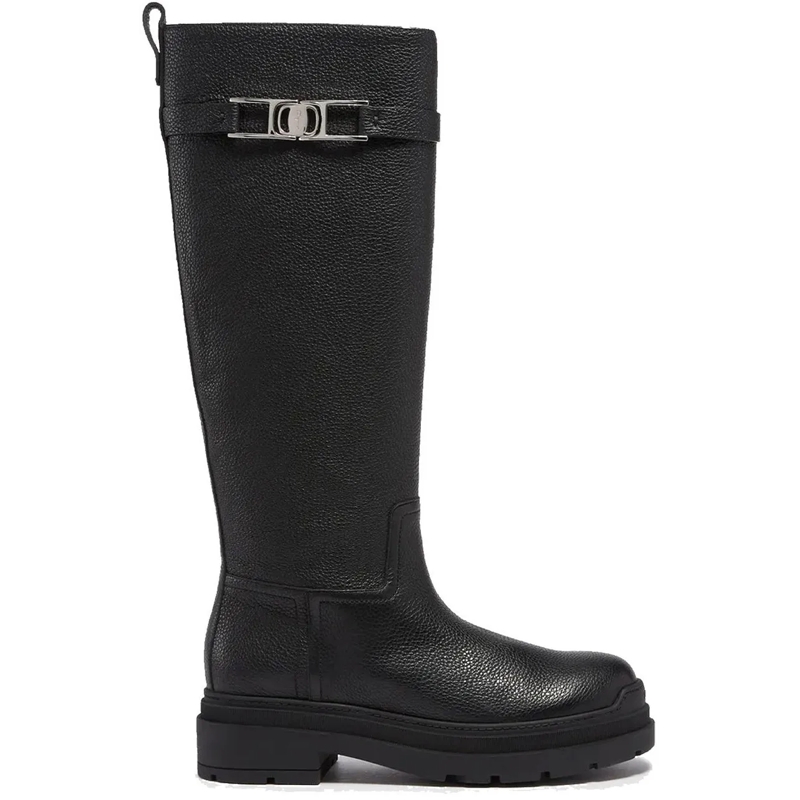 Salvatore Ferragamo T-Shirt Salvatore Ferragamo Leather Boots schwarz