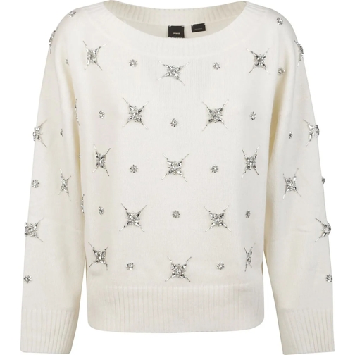 Pinko Sweatshirts Scottish Fold Sweater White weiß