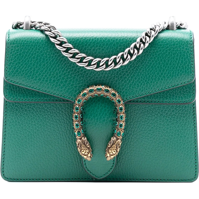 Gucci Schultertasche Small Leather Dionysus Crossbody grün