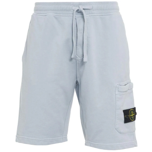 Stone Island Kurze Hosen Bermuda shorts with detachable logo blau