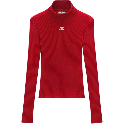 Courrèges T-Shirts Reedition Viscose Sweater rot