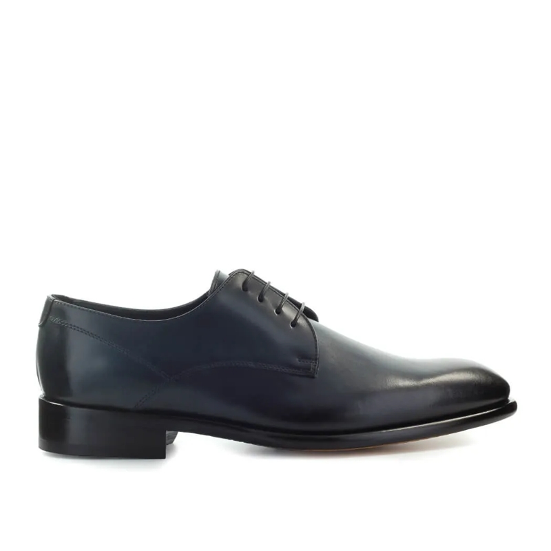 Doucal's Schnürstiefel Blue Derby Lace Up Black