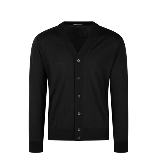 Paolo Pecora Vest V-Neck Cardigan Black