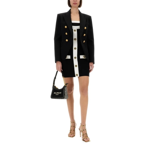 Balmain Mini-Kleider Two-Tone Dress With Open Back Black (Image 2)