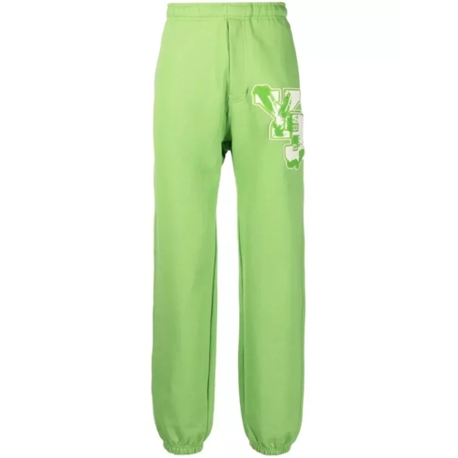 Y-3 Green Logo Patch Pants Green 
