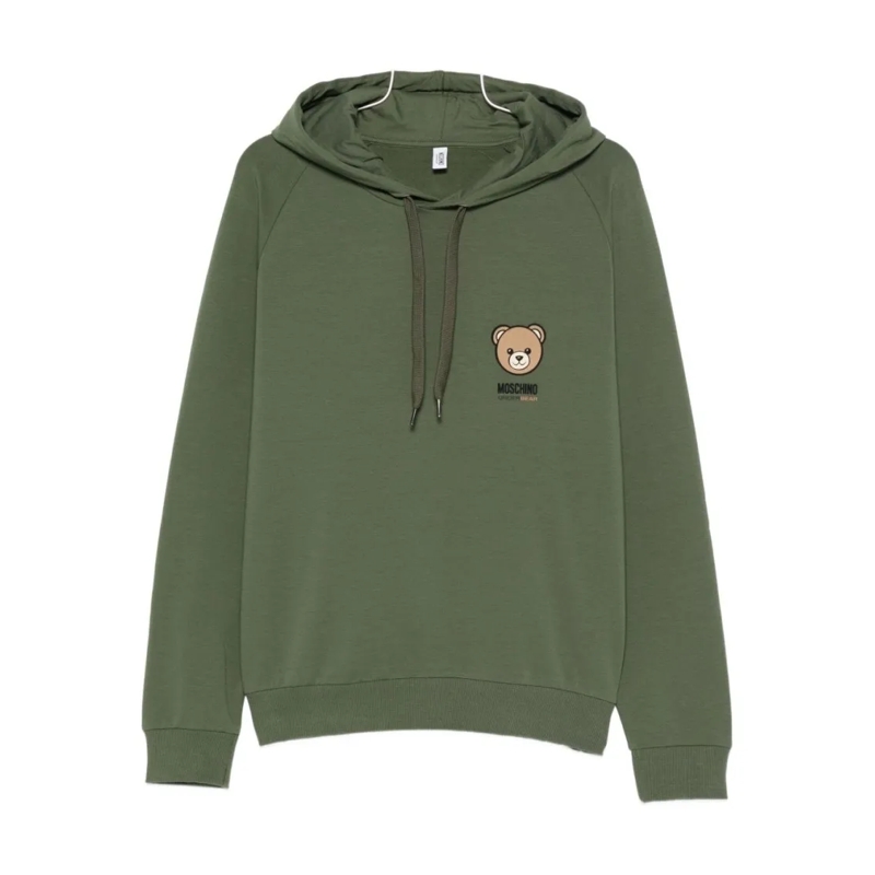 Moschino  Signature Teddy Bear Motif Hoodie Grey