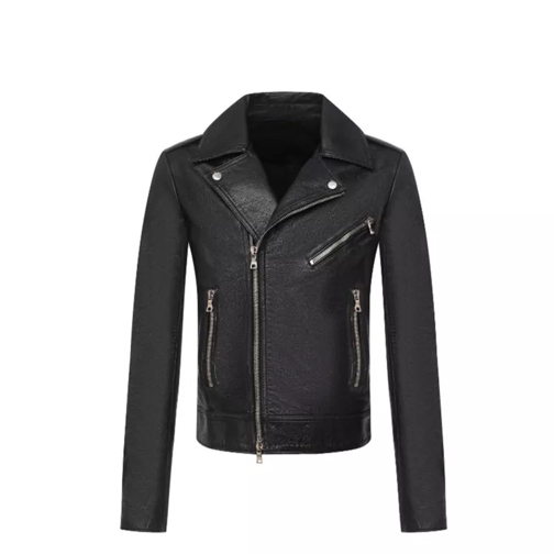 Balmain Black Leather Jacket Black Lederjacken