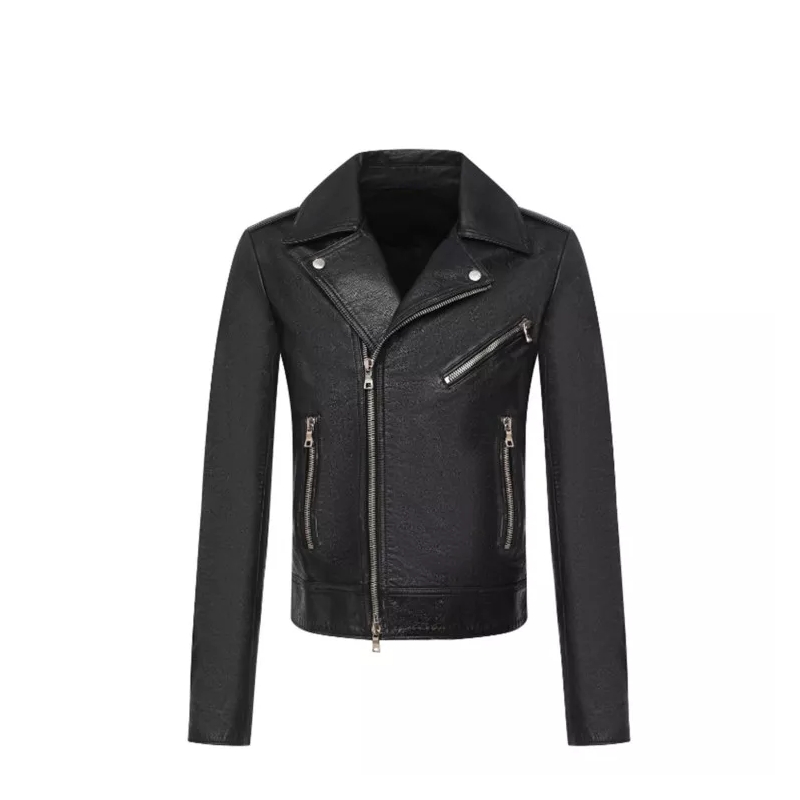 Balmain Veste en cuir Black Leather Jacket Black