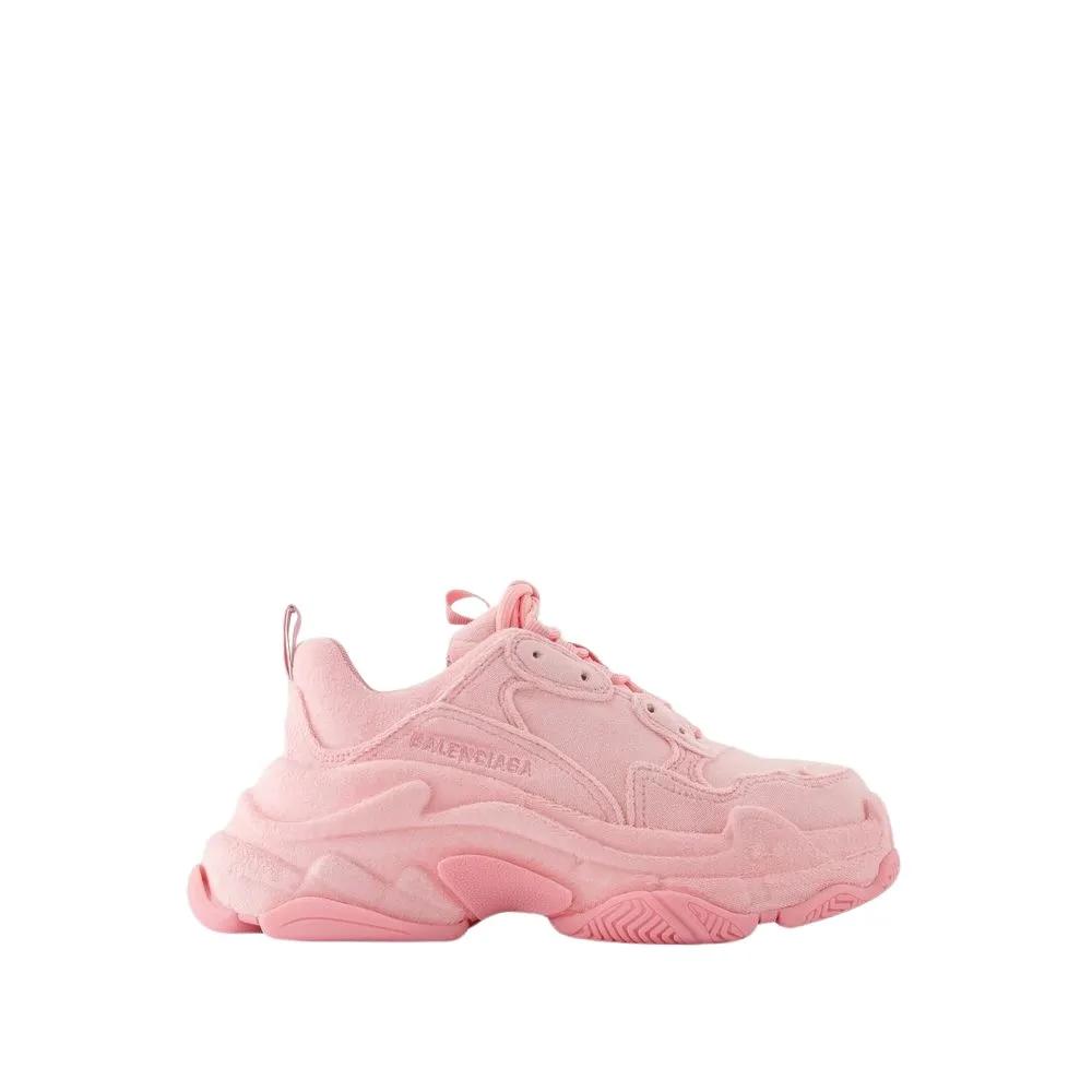 Balenciaga Low-Top Sneaker - Triple S Sneakers - Leather - Pink - Gr. 35 (EU) - in Rosa - für Damen