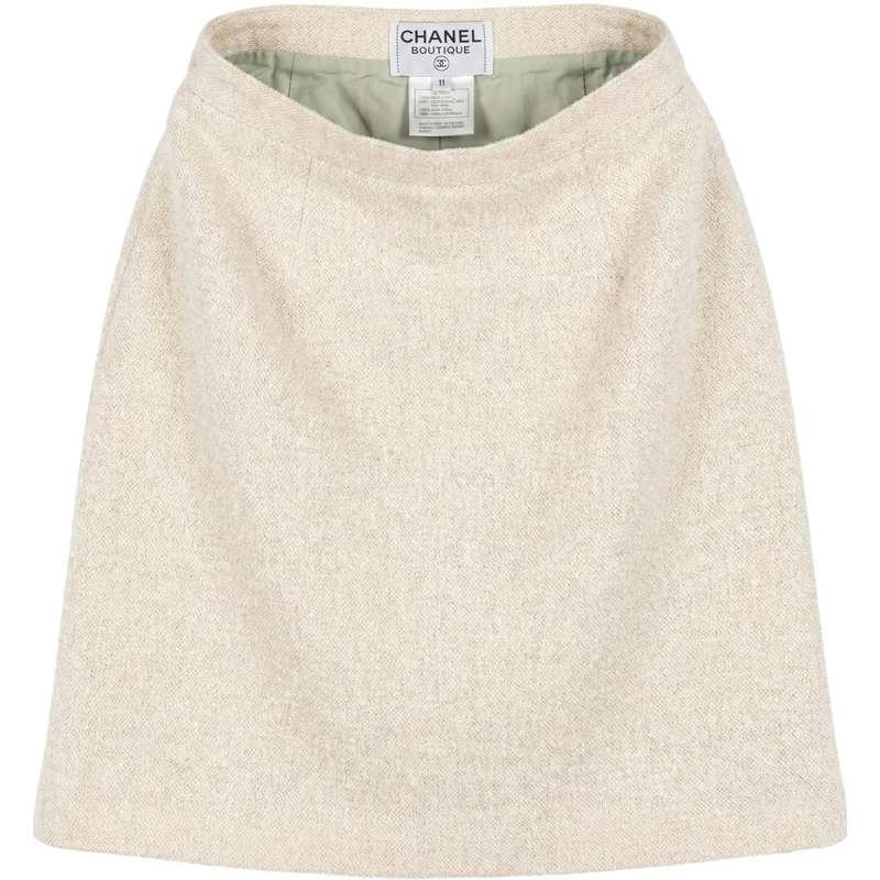 Chanel Midirock Chanel Tweed Skirt (DE36 / FR38) beige
