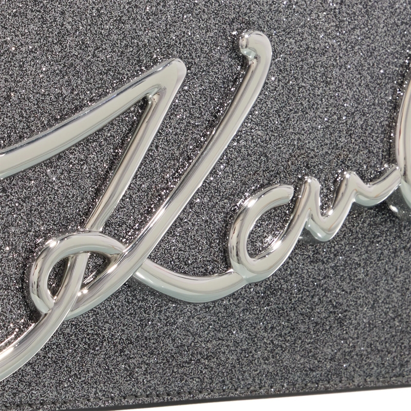 Karl Lagerfeld Satchel K/Signature 2.0 Sp Md Shb Glitter Black(Image 4)