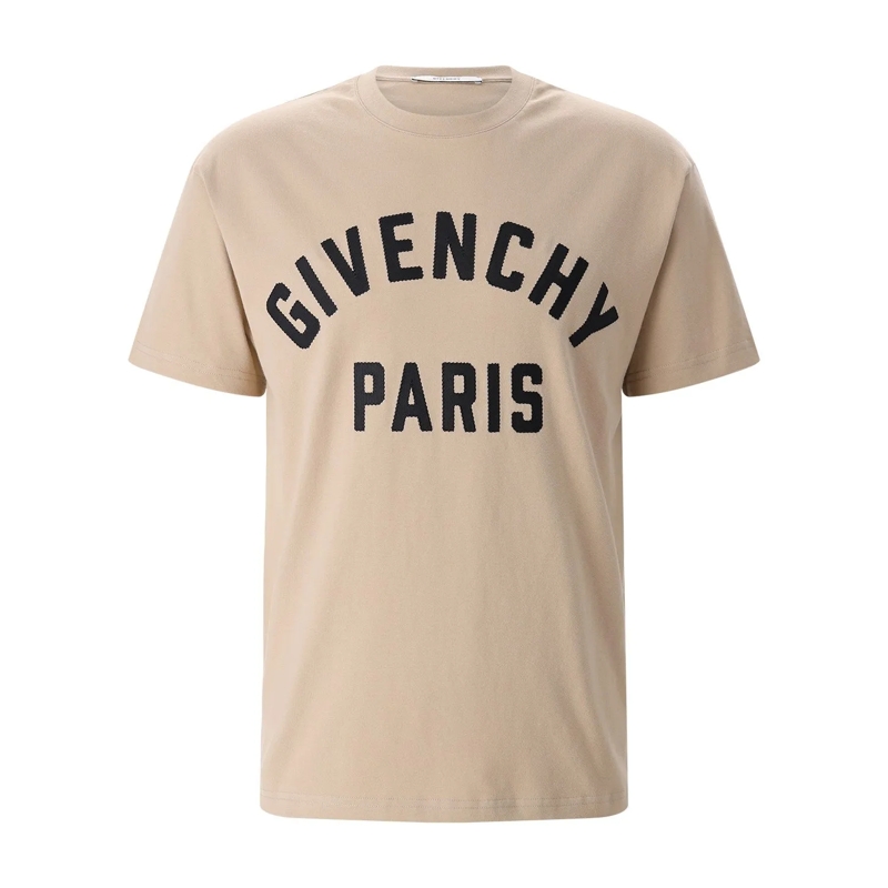 Givenchy T-Shirt Cotton T-Shirt With Grosgrain Appliqué And Riveted Neutrals