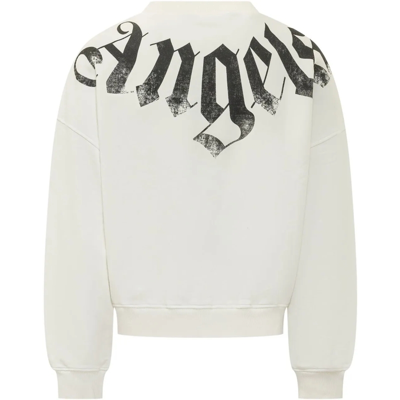 Palm Angels  Felpa Loose con Logo sul Collo weiß(Image 2)