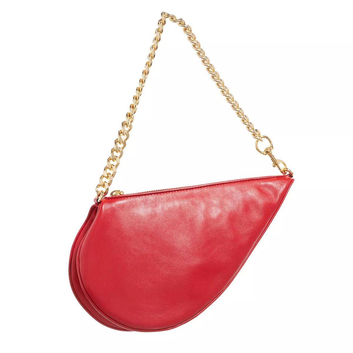 Moschino Pochettes Heart Shoulder Bag in rood