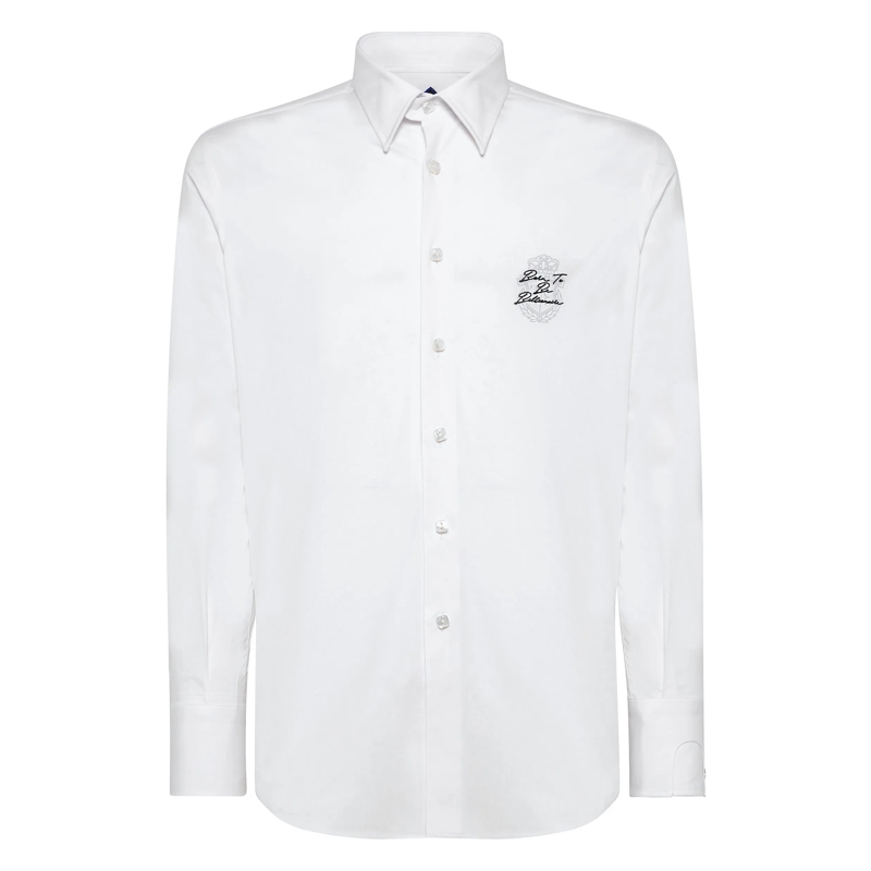 BILLIONAIRE Hemd Hemd Slim Fit Crest weiss