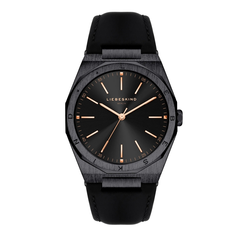 Liebeskind Berlin Automatikuhr Echtleder Vintage Classic schwarz