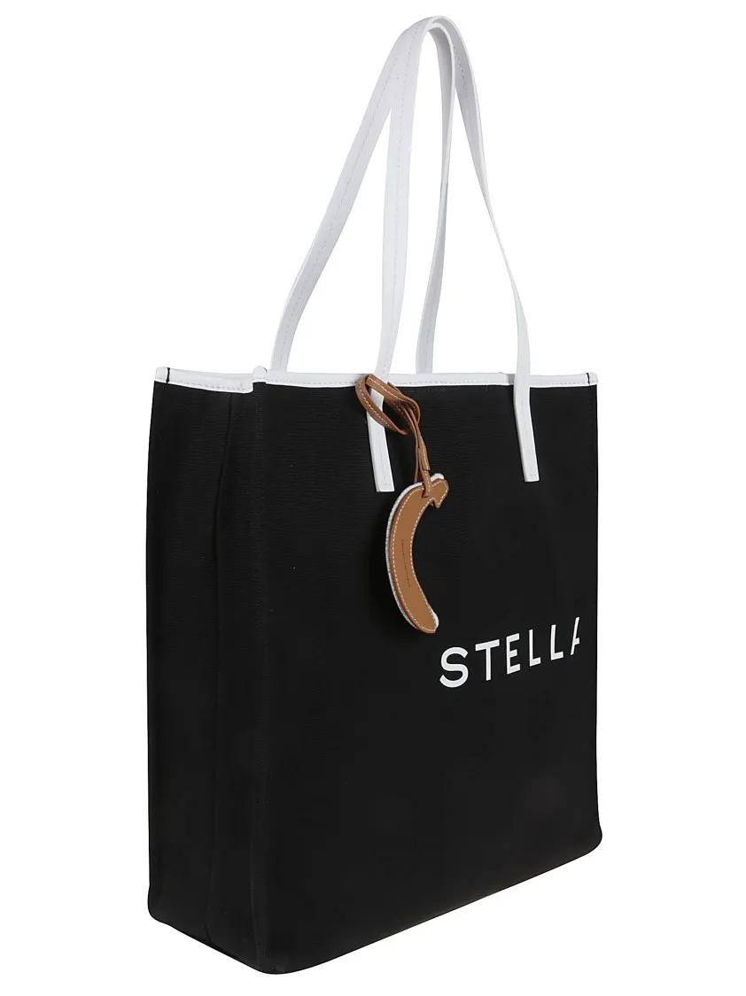 Stella Mccartney Shoppers & Totes Black Eco Canvas Tote Bag in zwart