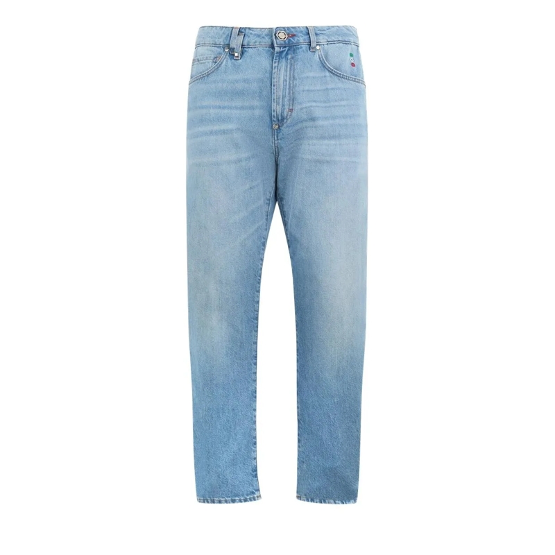 Philipp Plein Cropped-Jeans Detroit Fit Jeans jeansblau