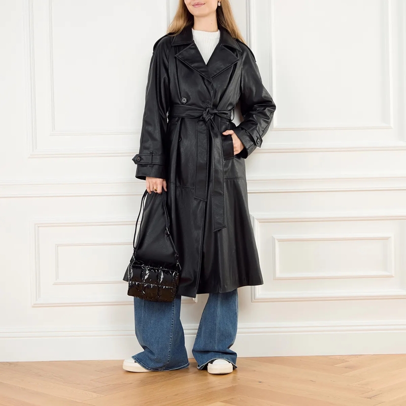 Vee Collective Crossbody Bag Porter Messenger Mini Black Vinyl(Image 2)