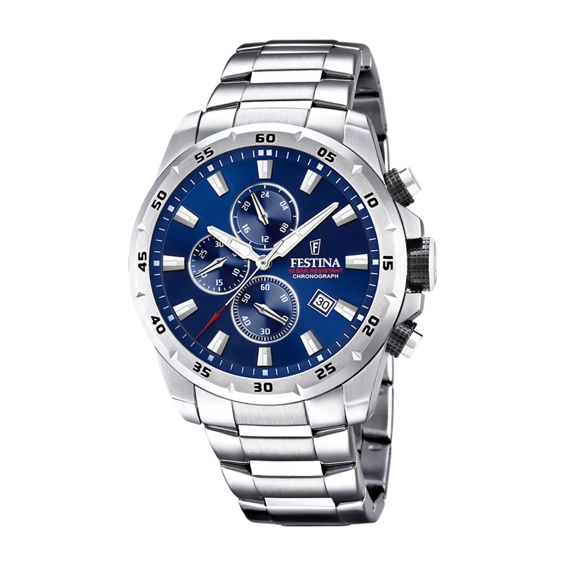 Festina Chronograph Chrono Sport Uhr Silber