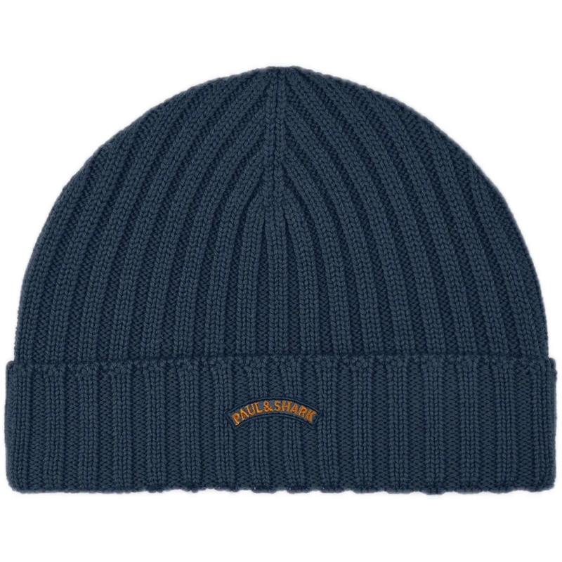 Paul & Shark Hut Wool Beanie blau