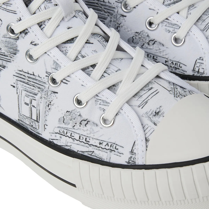Karl Lagerfeld Low-Top-Sneaker Kampus Max  Jorge Parra Print Hi White Canvas(Image 5)