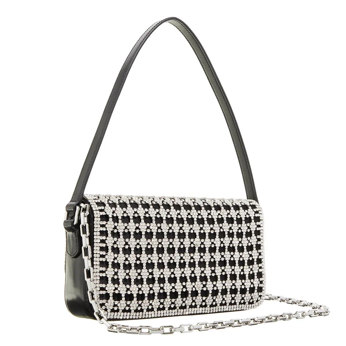 self-portrait Pochettes Black Crystal Shoulder Bag in zwart