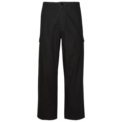 Kenzo Cargo Pants In Black Cotton Black 