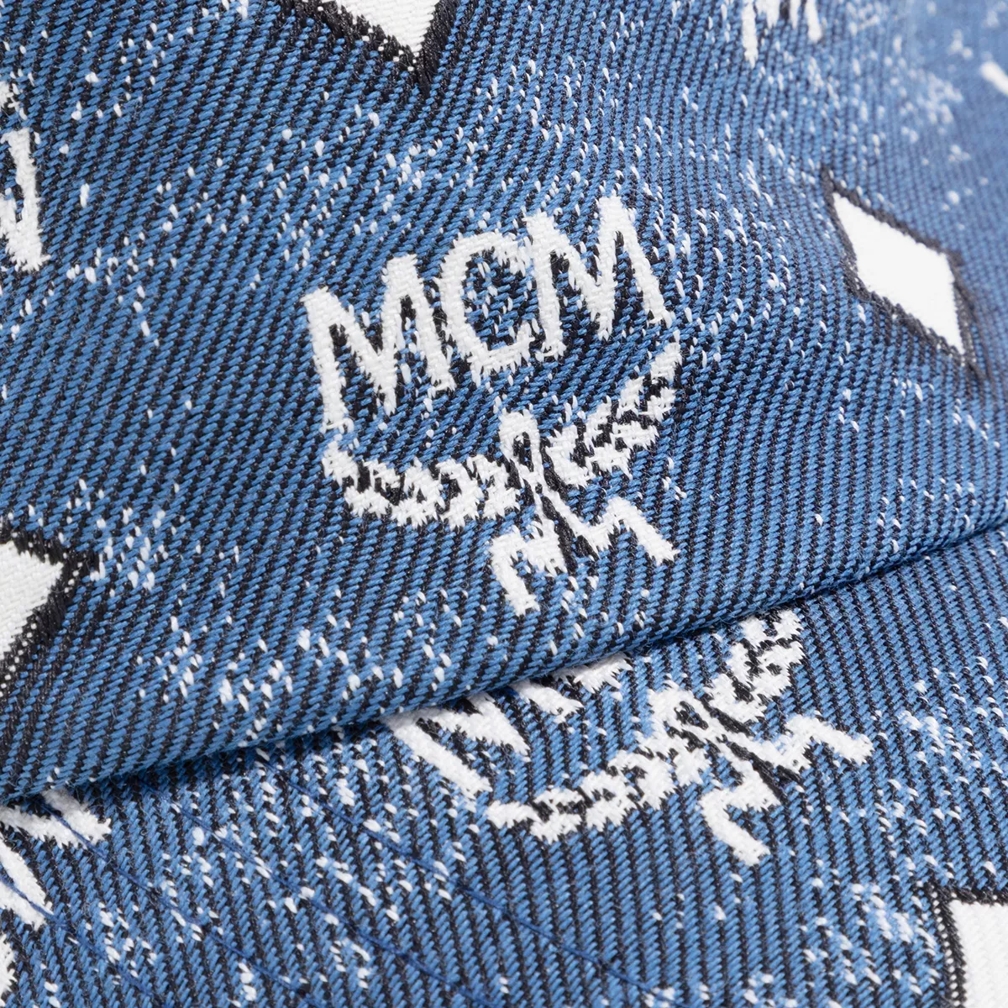 Mcm Baseballkappe Mit Monogramm In Denim