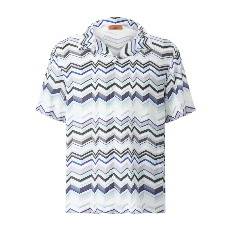 Missoni T-Shirt Kurzarmhemd mit Muster mehrfarbig