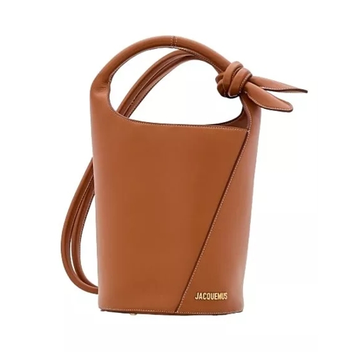 Jacquemus Le Petit Tourni Leather Bucket Bag Brown Buideltas