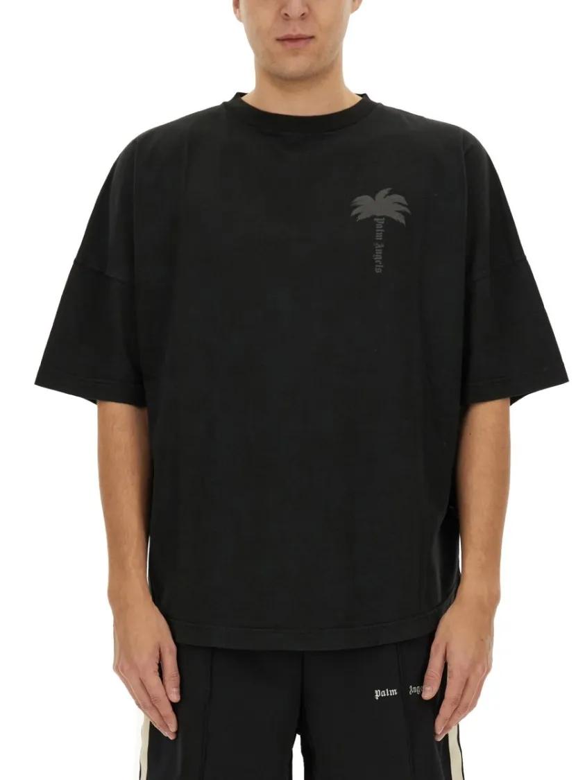 Thumbnail - Palm Angels - Oversize T-Shirt - Größe L - schwarz