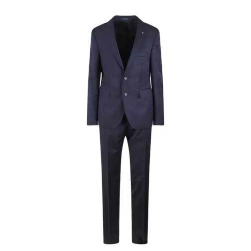 Tagliatore Single-Breasted Tailored Suit Blue 