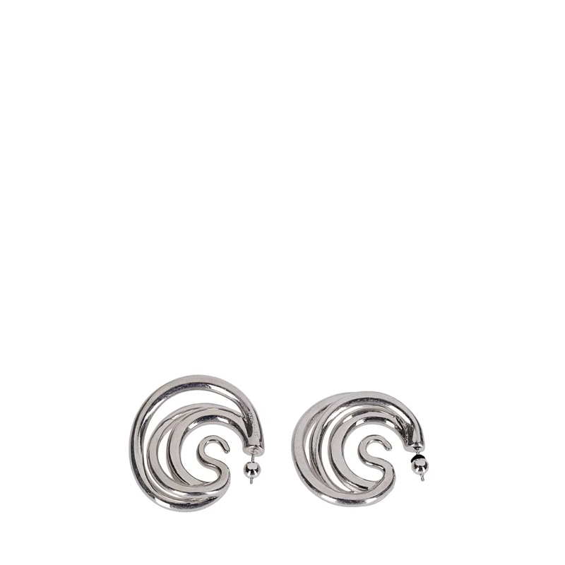 Panconesi Oorknopjes Medium Hoop Earrings With Serpent-Inspired Design Not Applicable