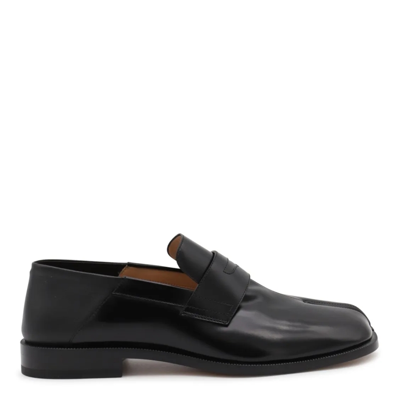 Maison Margiela Loafer Black Leather Tabi Babouche Loafers Black