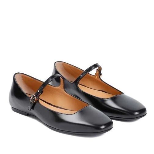 Tod's Calf Leather Ballerinas Black Laars